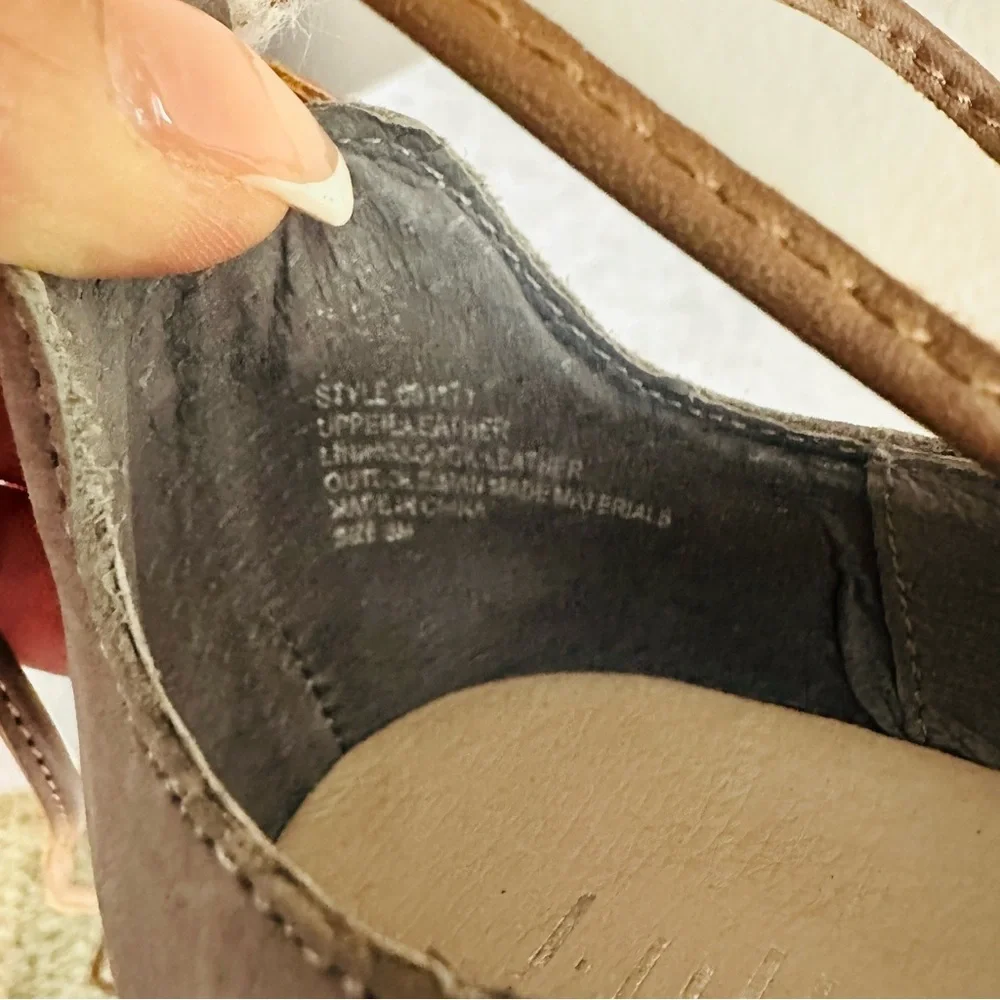 J. Jill Gray Suede Sandals with Leather Ankle Strap Women’s Size 8 - Picture 9 of 10